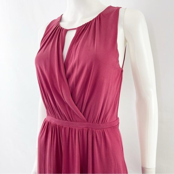 Moulinette Soeurs Berry Red Sleeveless TERRA Draped Maxi Dress Size S - Picture 4 of 9